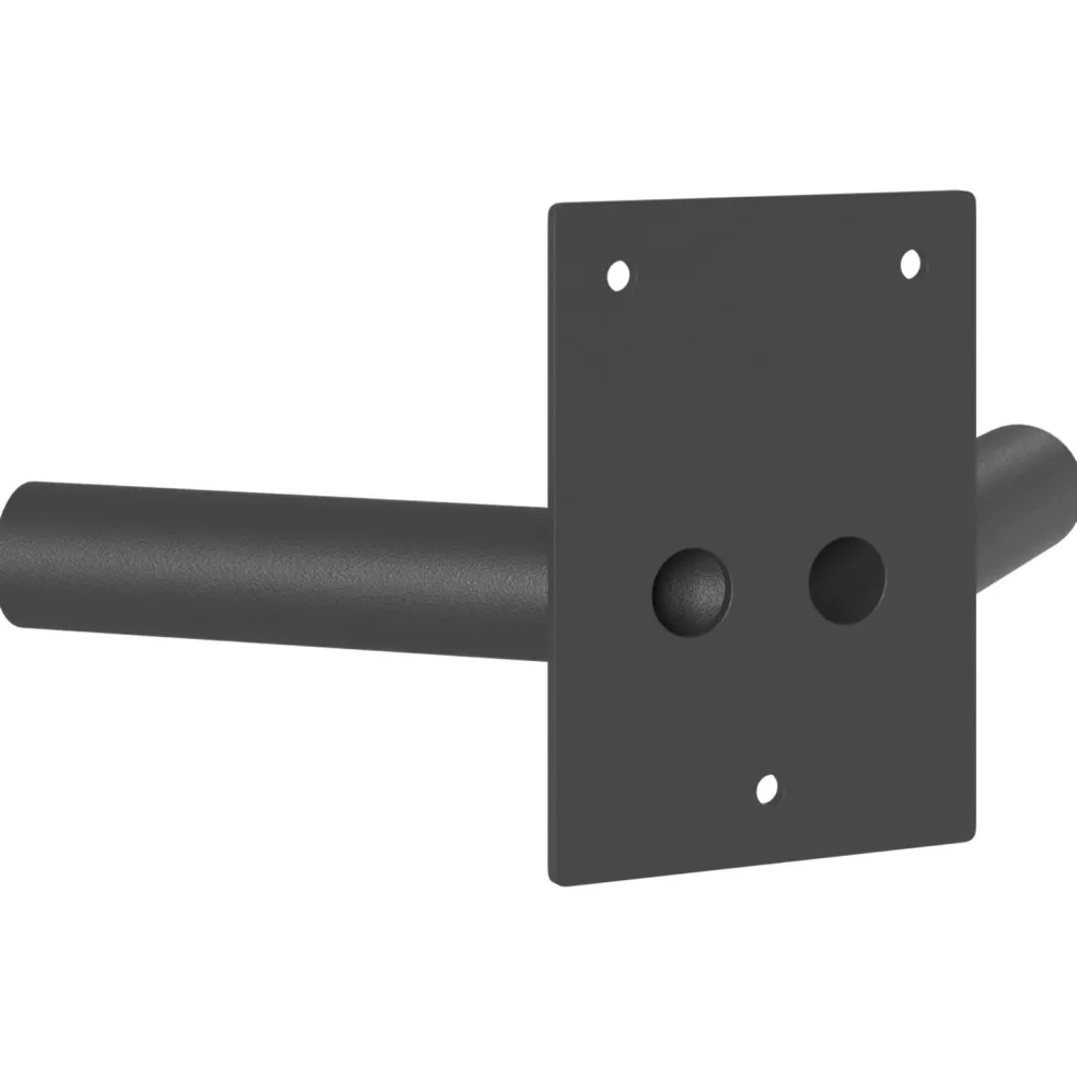 vidaXL Vlaggen Mast Houder Zwart 11,5 x 7,5 x 0,2 cm Staal