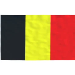 vidaXL Vlag met vlaggenmast België 6,08 m aluminium