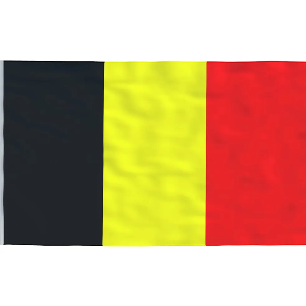 vidaXL Vlag met vlaggenmast België 6,08 m aluminium