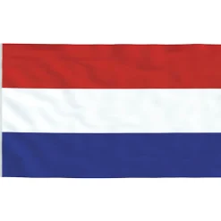 vidaXL Vlag met vlaggenmast Nederland 6,08 m aluminium
