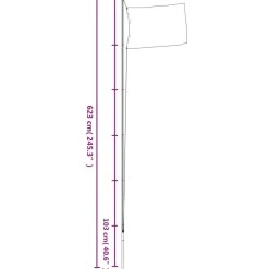 vidaXL Vlag met vlaggenmast Oekraïne 6,23 m aluminium