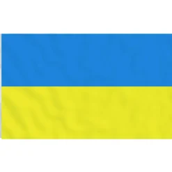 vidaXL Vlag met vlaggenmast Oekraïne 5,55 m aluminium