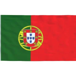 vidaXL Vlag met vlaggenmast Portugal 6,08 m aluminium