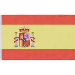 vidaXL Vlag met vlaggenmast Spanje 6,08 m aluminium