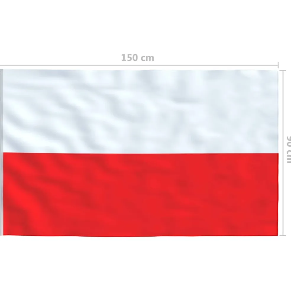 vidaXL Vlag Polen 90x150 cm