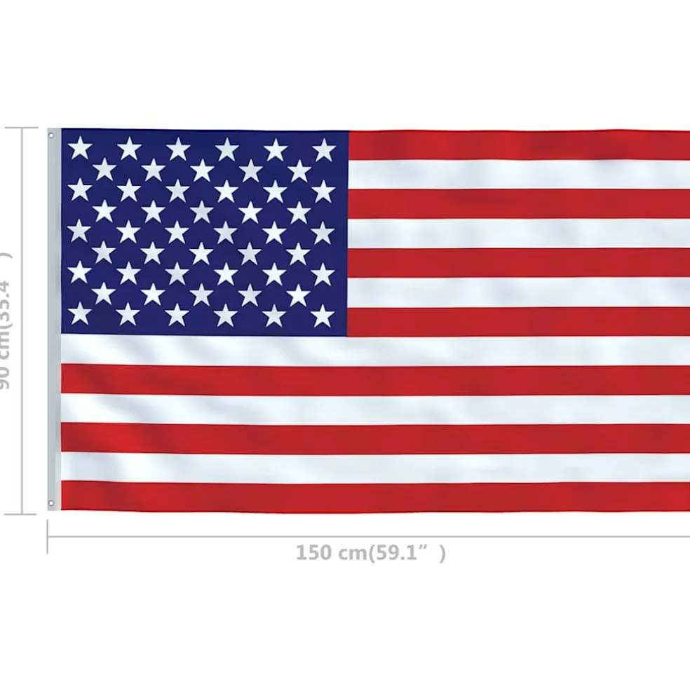 vidaXL Vlag Verenigde Staten 90x150 cm
