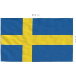 vidaXL Vlag Zweden 90x150 cm