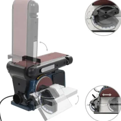 vidaXL Vlak- en bandschuurmachine elektrisch 370 W 150 mm