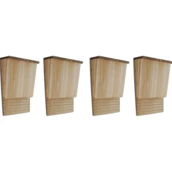 vidaXL Vleermuizenkasten 4 st 22x12x34 cm hout