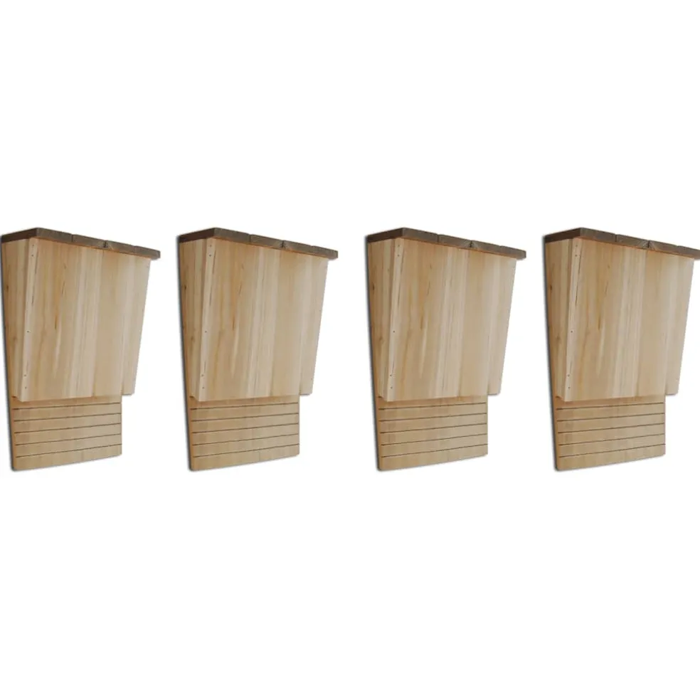 vidaXL Vleermuizenkasten 4 st 22x12x34 cm hout