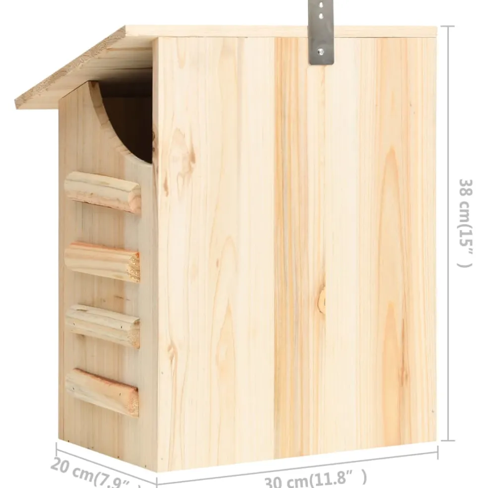 vidaXL Vleermuizenkast 30x20x38 cm massief vurenhout