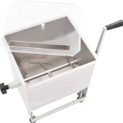 vidaXL Vleesmixer met bak roestvrij staal zilverkleurig
