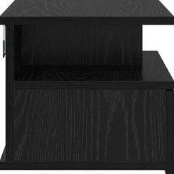 vidaXL Vliegend Nachtkastje Zwart Eiken 40 x 31 x 28 cm Bewerkt hout