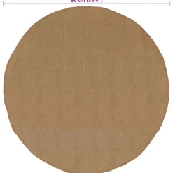 vidaXL Vloerkleden Naturel Ø 90 cm Jute