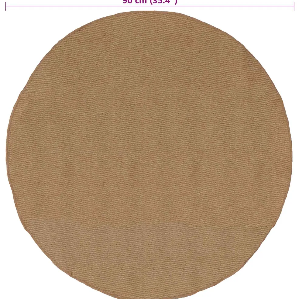 vidaXL Vloerkleden Naturel Ø 90 cm Jute