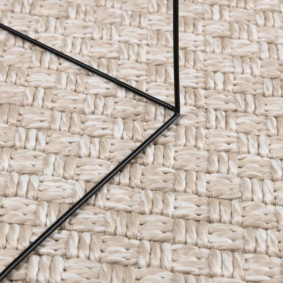 vidaXL Vloerkleden Rechthoekig FARO Crème 150 x 80 cm Polyester