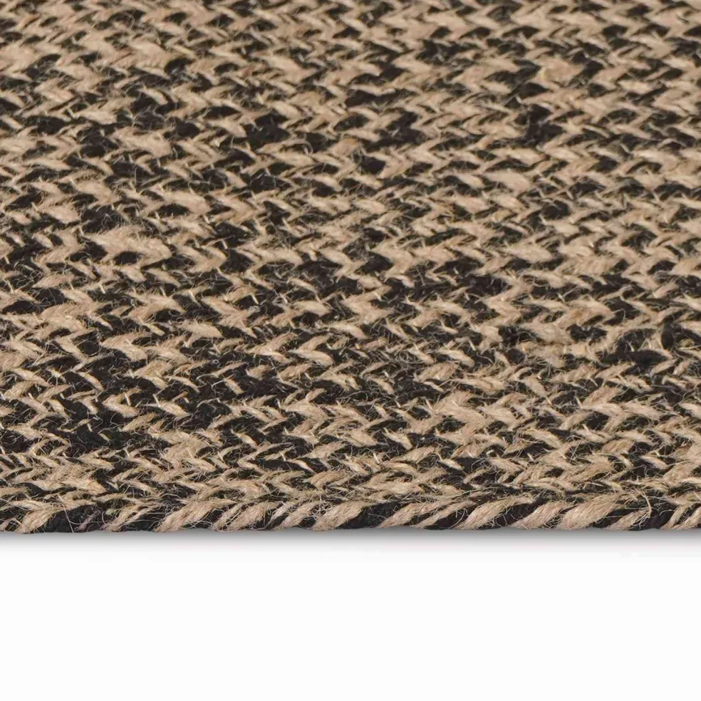 vidaXL Vloerkleden Zwart 100 x 152 cm Jute