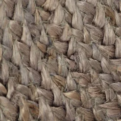 vidaXL Vloerkleed handgemaakt rond 90 cm jute grijs