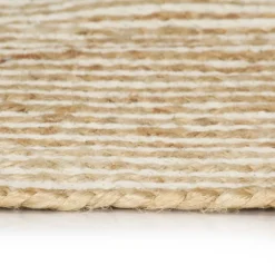 vidaXL Vloerkleed handgemaakt met spiraal ontwerp 90 cm jute wit