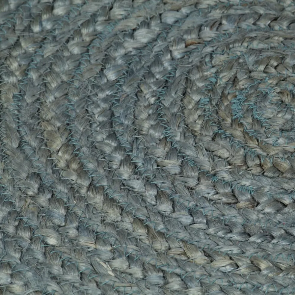 vidaXL Vloerkleed handgemaakt rond 90 cm jute olijfgroen