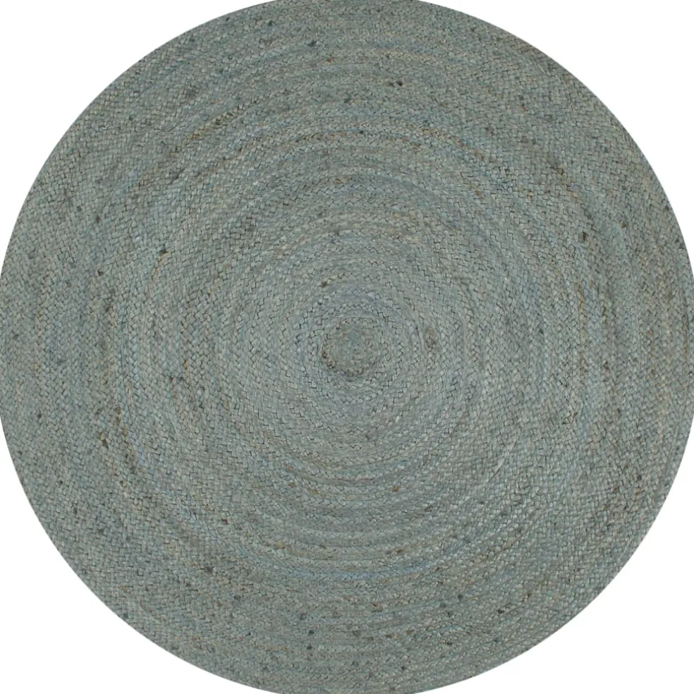 vidaXL Vloerkleed handgemaakt rond 90 cm jute olijfgroen