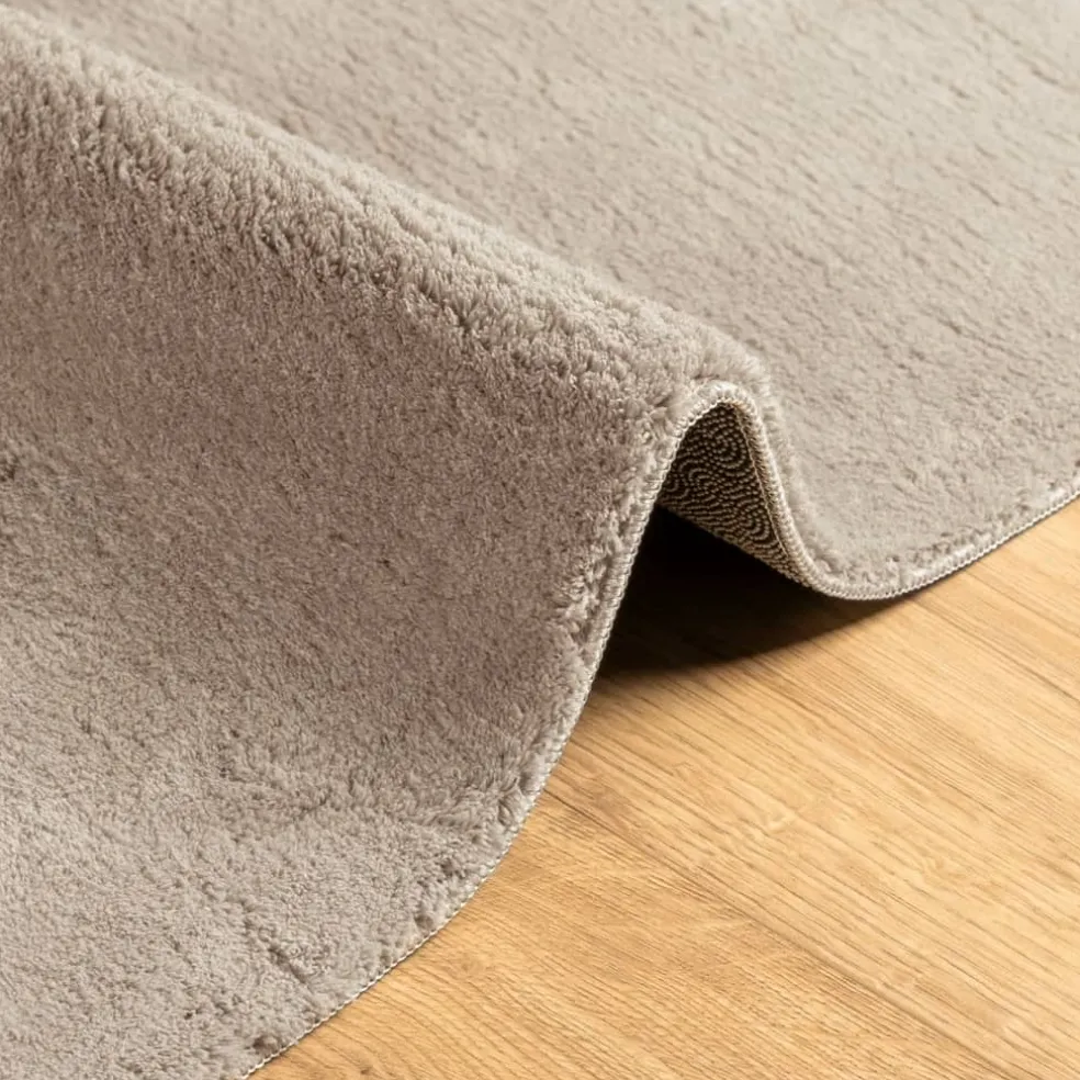 vidaXL Vloerkleed HUARTE laagpolig zacht wasbaar 60x110 cm zwart