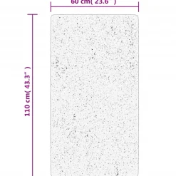 vidaXL Vloerkleed HUARTE laagpolig zacht wasbaar 60x110 cm zwart