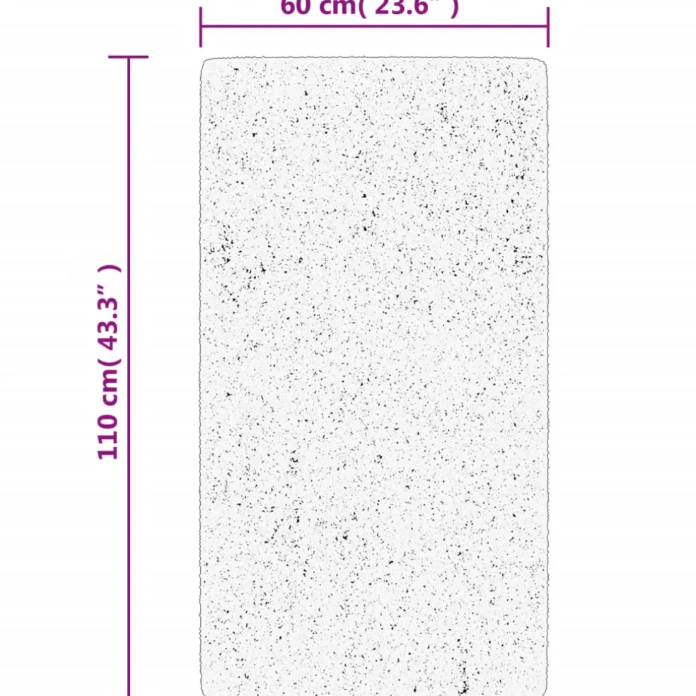 vidaXL Vloerkleed HUARTE laagpolig zacht wasbaar 60x110 cm zwart