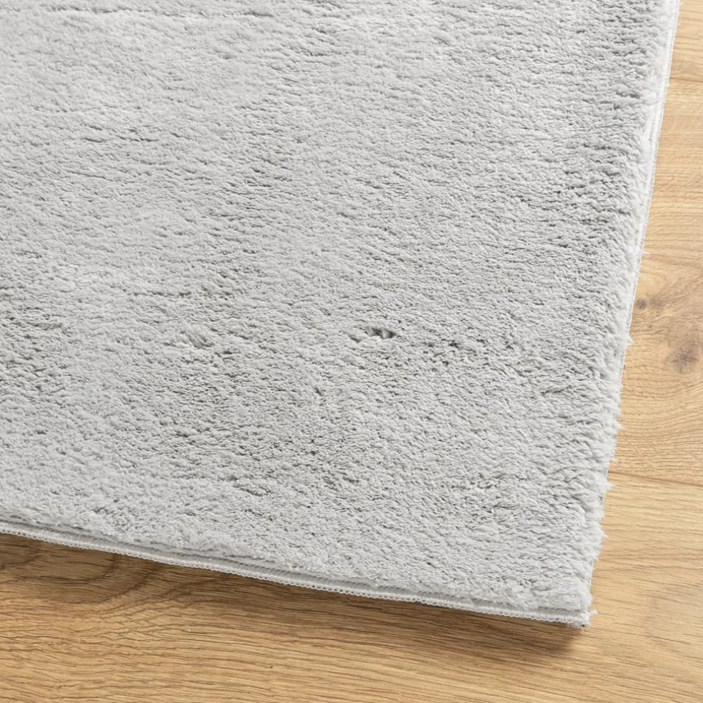 vidaXL Vloerkleed HUARTE laagpolig zacht wasbaar 60x110 cm grijs