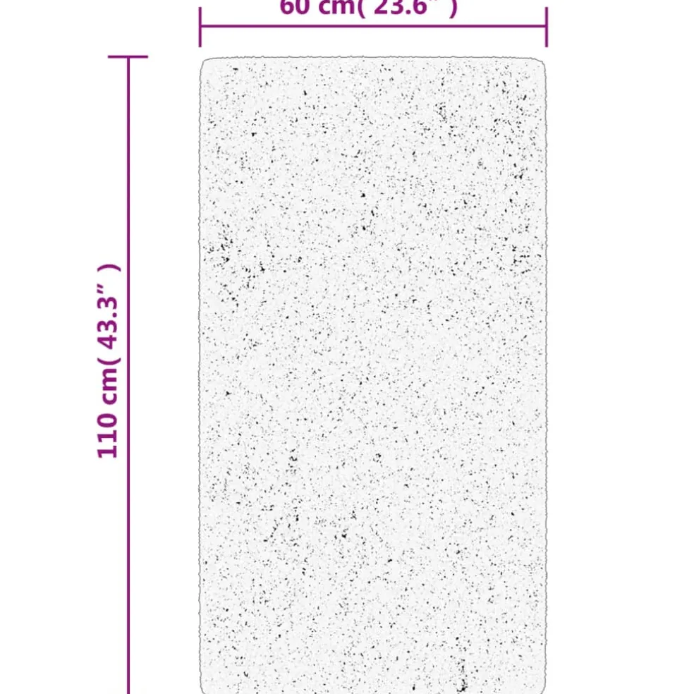 vidaXL Vloerkleed HUARTE laagpolig zacht wasbaar 60x110 cm grijs