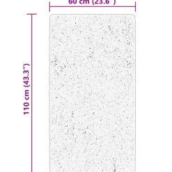 vidaXL Vloerkleed HUARTE laagpolig zacht wasbaar 60x110 cm crème