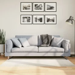 vidaXL Vloerkleed IZA laagpolig Scandinavisch 80x150 cm crèmekleurig