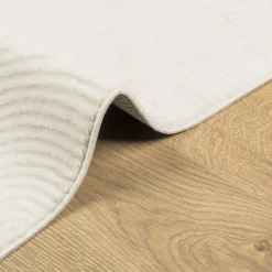 vidaXL Vloerkleed IZA laagpolig Scandinavisch 80x150 cm crèmekleurig