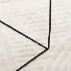 vidaXL Vloerkleed IZA laagpolig Scandinavisch 80x150 cm crèmekleurig