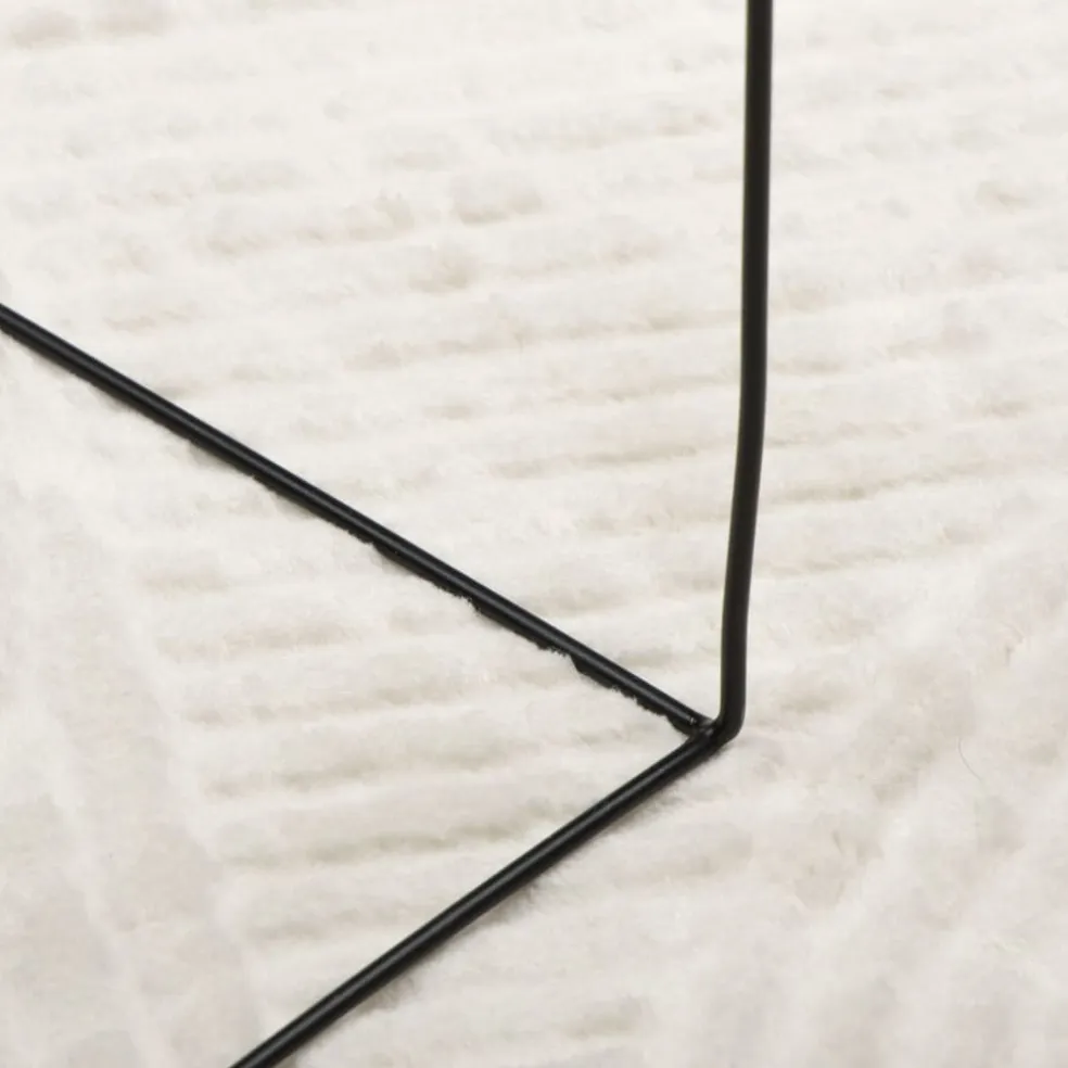 vidaXL Vloerkleed IZA laagpolig Scandinavisch 80x150 cm crèmekleurig