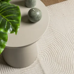 vidaXL Vloerkleed IZA laagpolig Scandinavisch 80x150 cm crèmekleurig