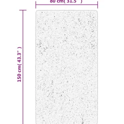 vidaXL Vloerkleed IZA laagpolig Scandinavisch 80x150 cm crèmekleurig