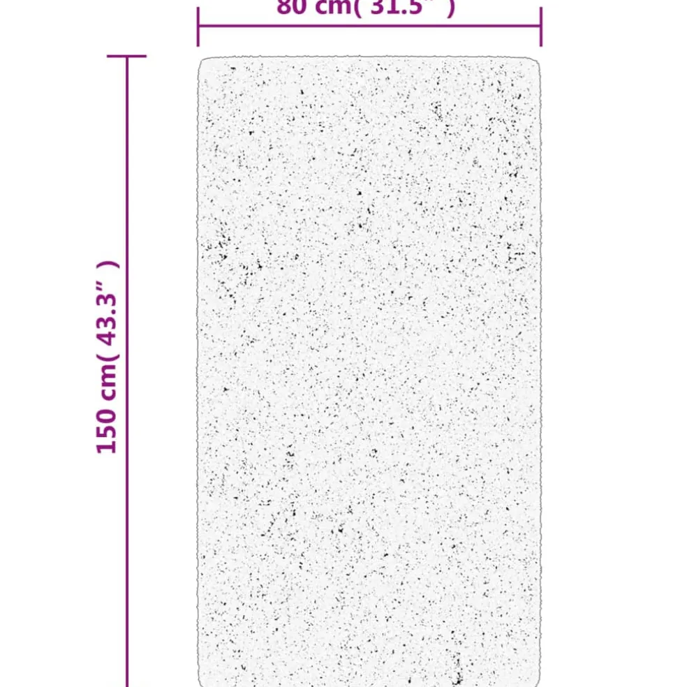 vidaXL Vloerkleed IZA laagpolig Scandinavisch 80x150 cm crèmekleurig