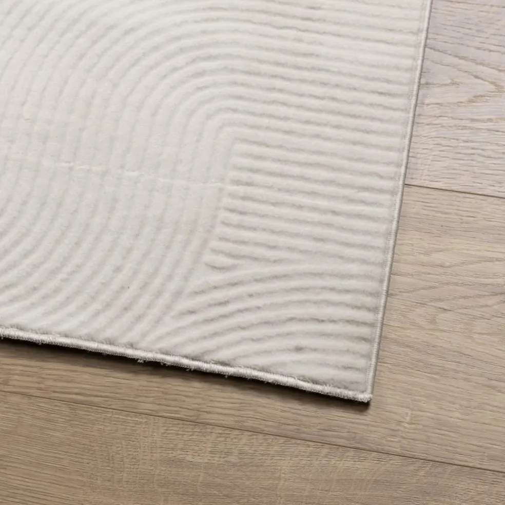 vidaXL Vloerkleed IZA laagpolig Scandinavisch 80x150 cm crèmekleurig