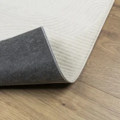vidaXL Vloerkleed IZA laagpolig Scandinavisch 80x150 cm crèmekleurig