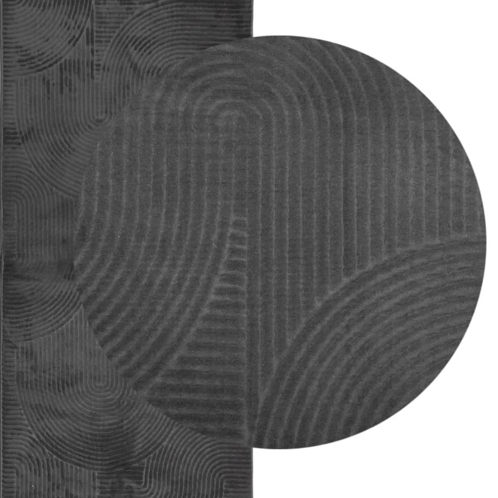 vidaXL Vloerkleed IZA laagpolig Scandinavisch 100x200 cm antraciet