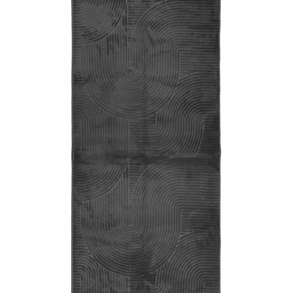 vidaXL Vloerkleed IZA laagpolig Scandinavisch 100x200 cm antraciet