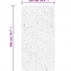 vidaXL Vloerkleed IZA laagpolig Scandinavisch 100x200 cm antraciet