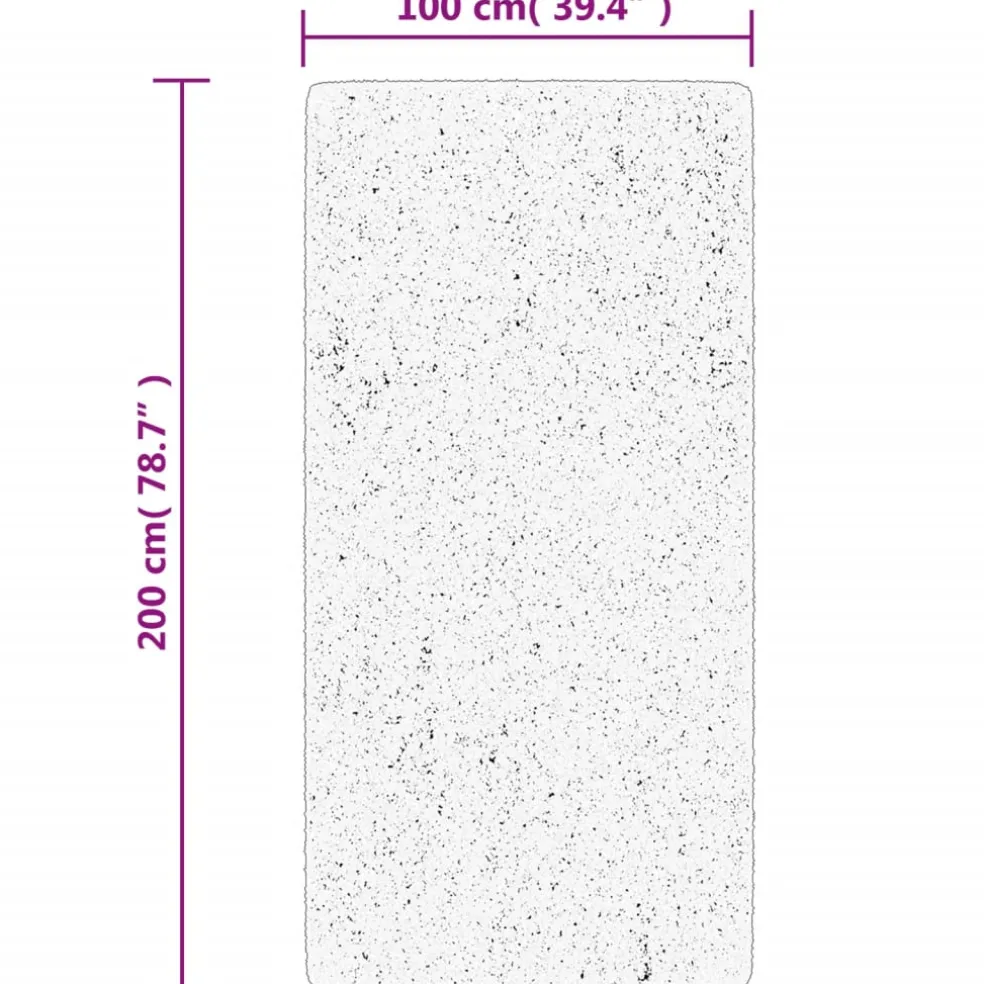 vidaXL Vloerkleed IZA laagpolig Scandinavisch 100x200 cm antraciet