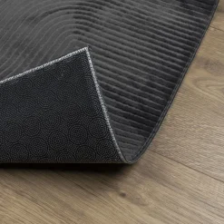 vidaXL Vloerkleed IZA laagpolig Scandinavisch 100x200 cm antraciet