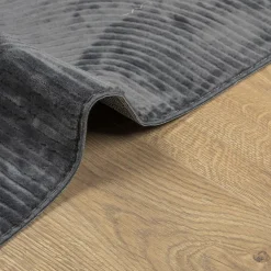 vidaXL Vloerkleed IZA laagpolig Scandinavisch 100x200 cm antraciet