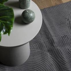vidaXL Vloerkleed IZA laagpolig Scandinavisch 100x200 cm antraciet