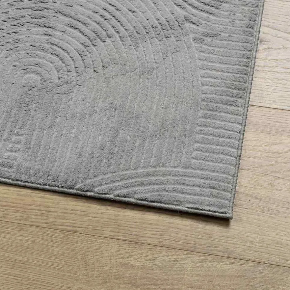 vidaXL Vloerkleed IZA laagpolig Scandinavisch 80x150 cm grijs