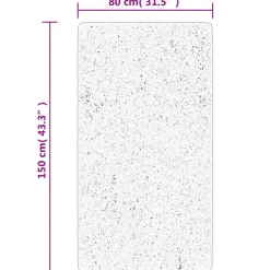 vidaXL Vloerkleed IZA laagpolig Scandinavisch 80x150 cm grijs
