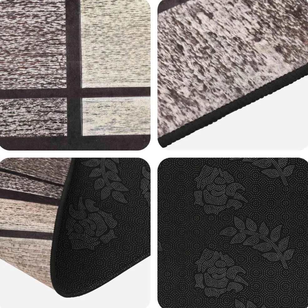 vidaXL Vloerkleedloper LESAKA Bruin 50 x 100 cm Diamantvelours